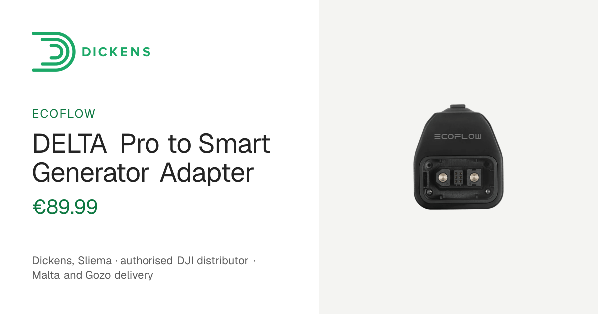 DELTA Pro to Smart Generator Adapter | EcoFlow | Dickens Malta